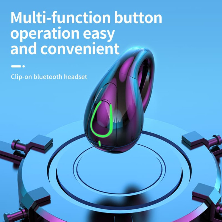 S16 Kulak Klipsi Bluetooth Kulaklık (Beyaz)