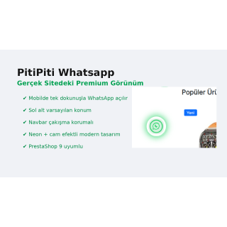 PrestaShop WhatsApp Butonu – Mobilde Direkt Açılan Neon Chat Modülü