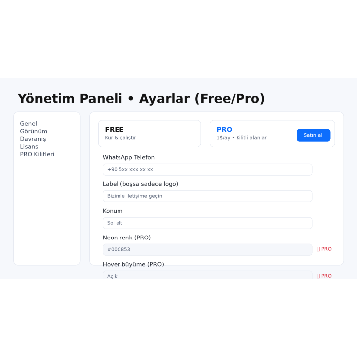 PrestaShop WhatsApp Butonu – Mobilde Direkt Açılan Neon Chat Modülü