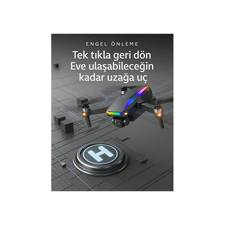 S5 Pro Akıllı Drone Katlanabilir ve 4K HD Kameralı Çift Lensli