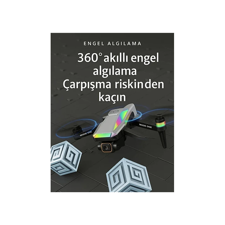 S5 Pro Akıllı Drone Katlanabilir ve 4K HD Kameralı Çift Lensli